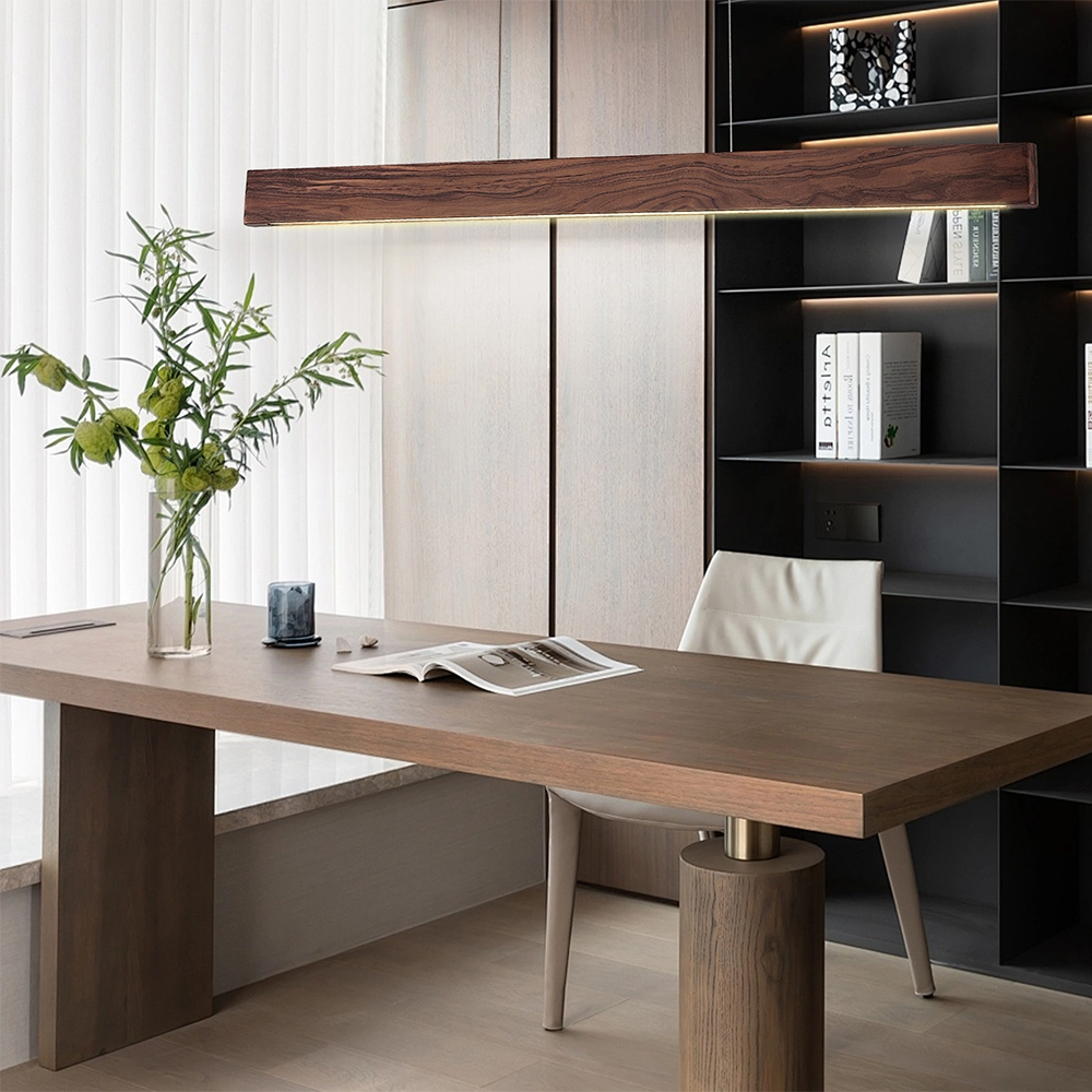 wooden bar pendant light