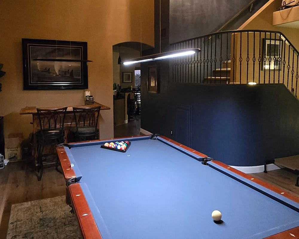 Wood Pendant Light for pool table