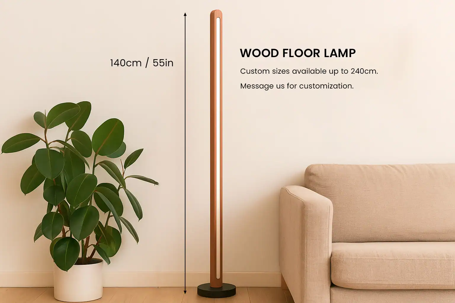 dimmable wooden floor lamps