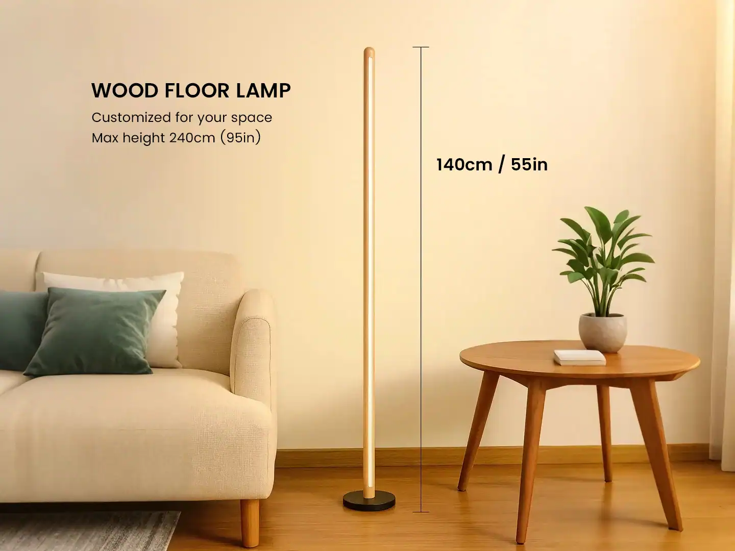 floor wood reading lamps
