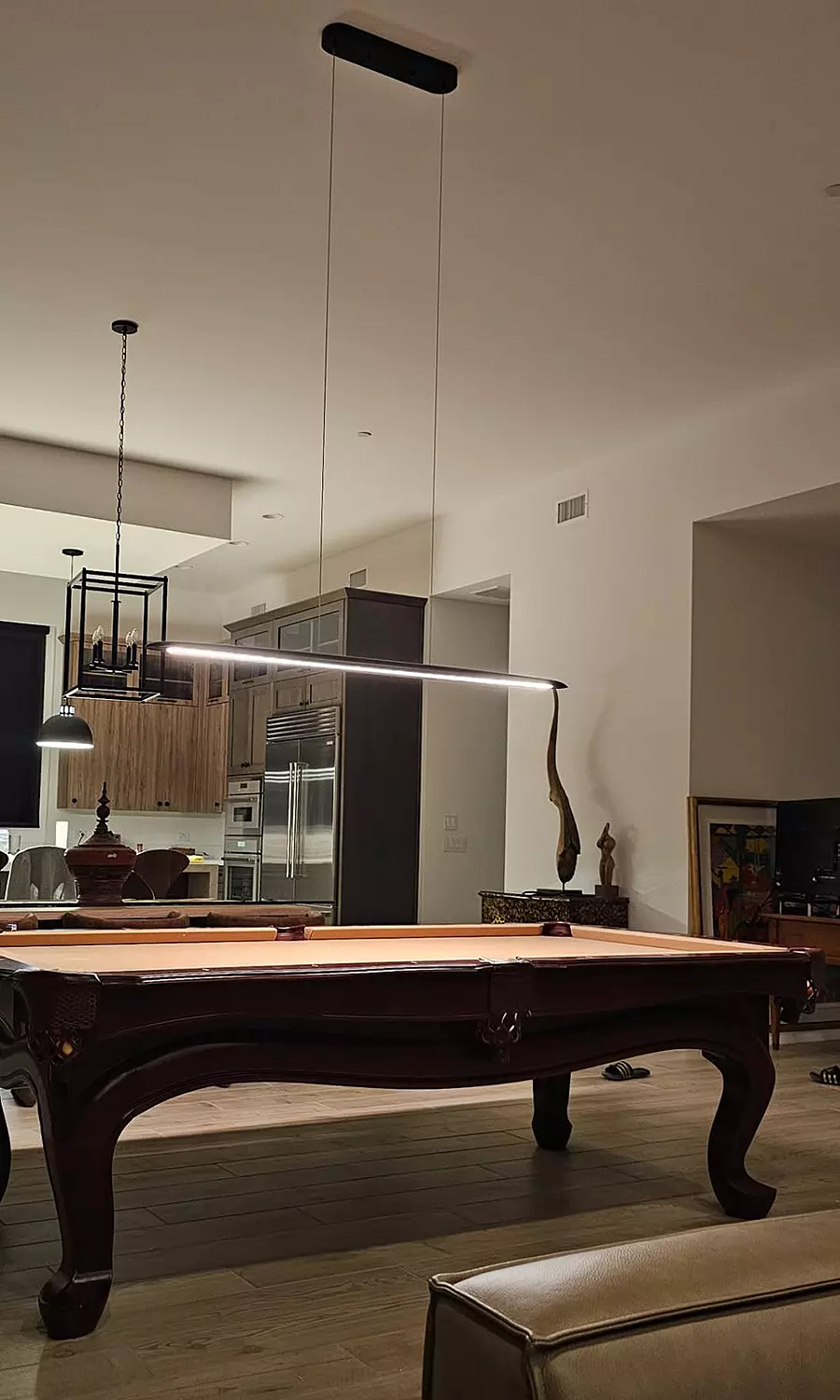 pool table lights wooden