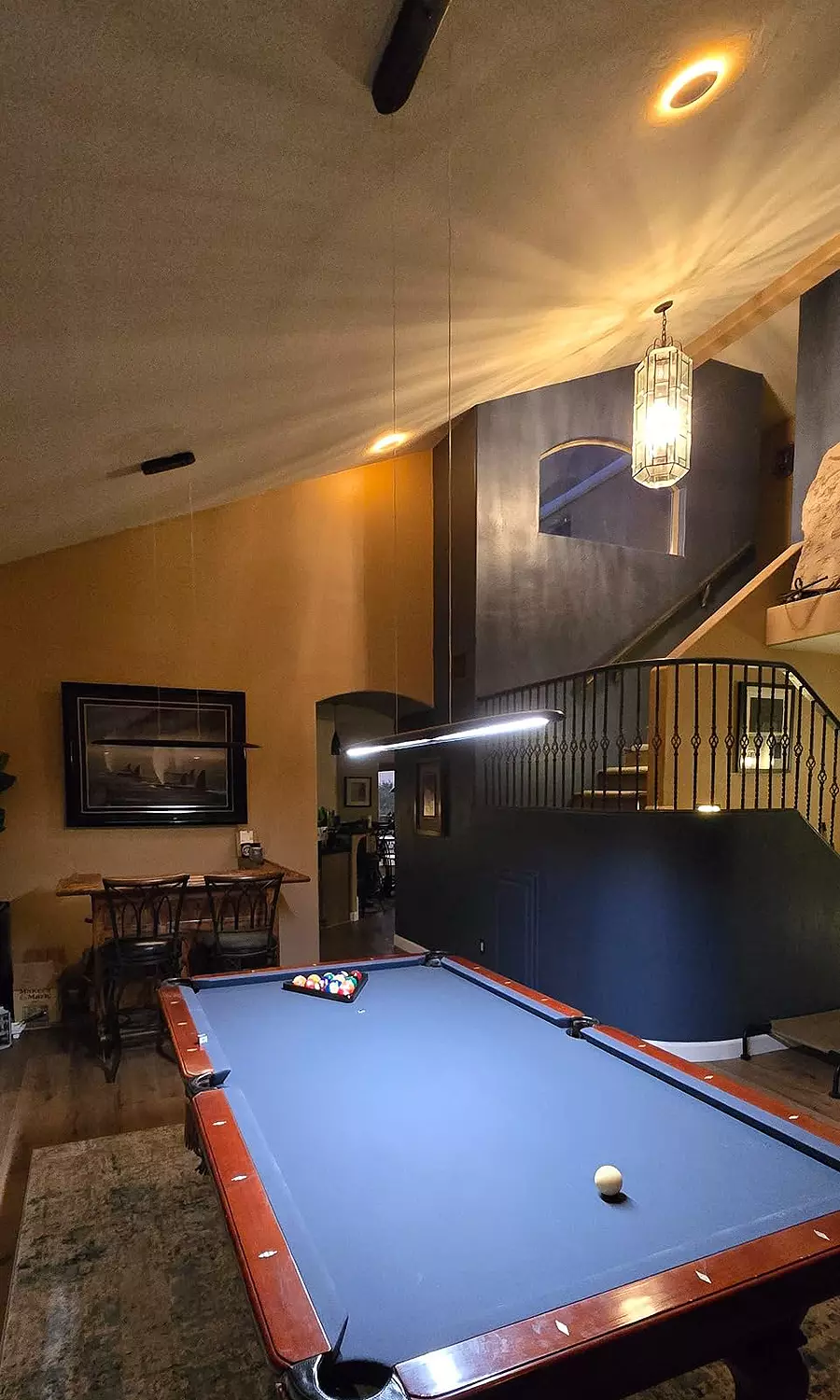 premium wood pool table light