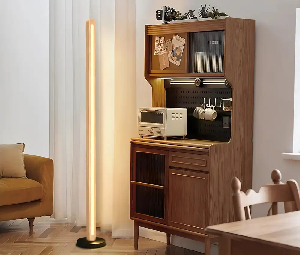 Natural solid walnut ash oak wooden light furniture for modern interior decor, featuring a versatile combination of light and dark wood finishes, ideal for enhancing contemporary living spaces.