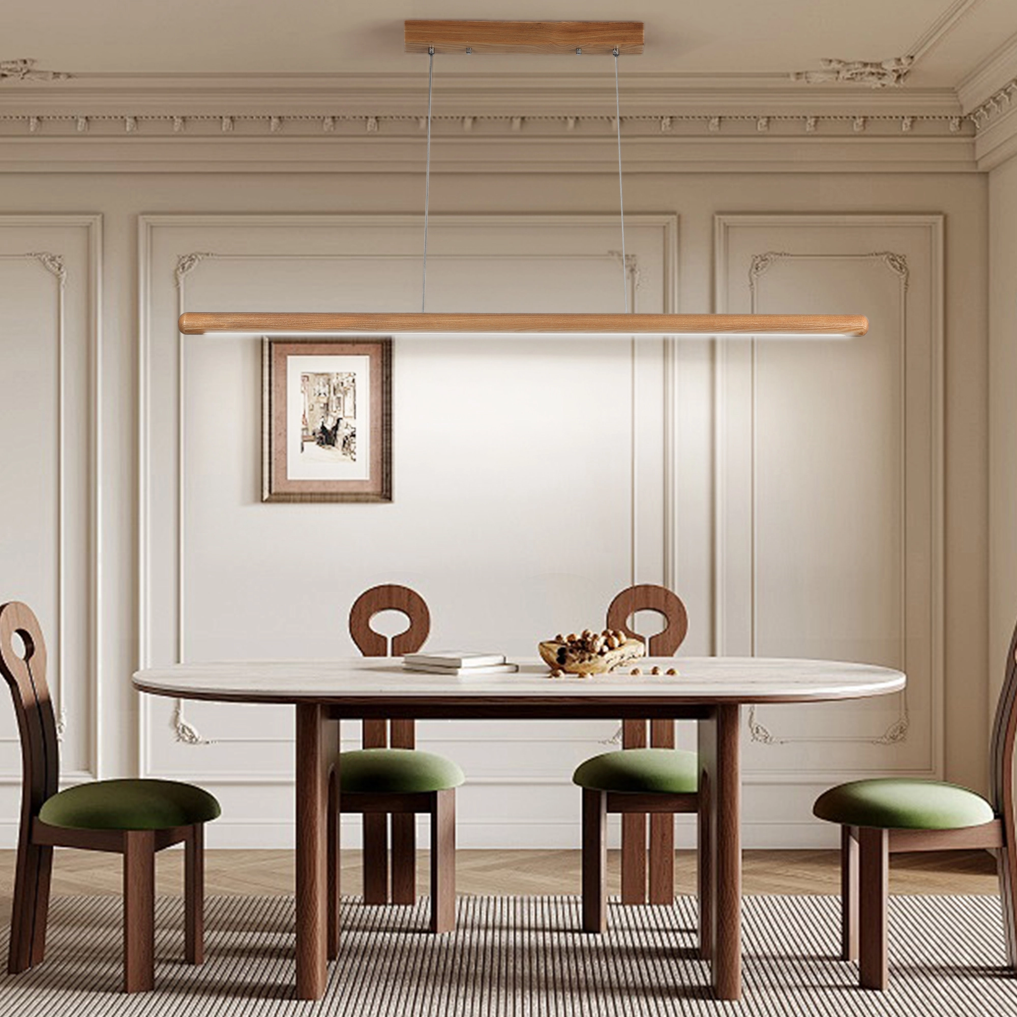 wooden pendant dinning room light