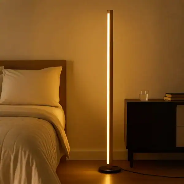 natural wood floor lamp design